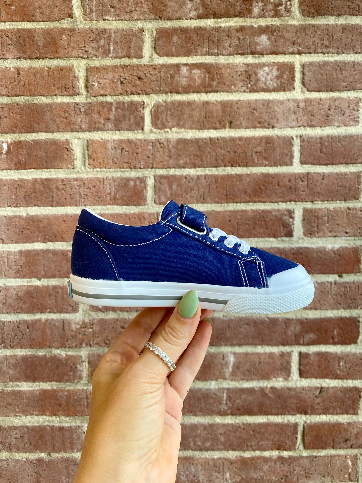 Footmates Jordan - Navy Canvas Velcro