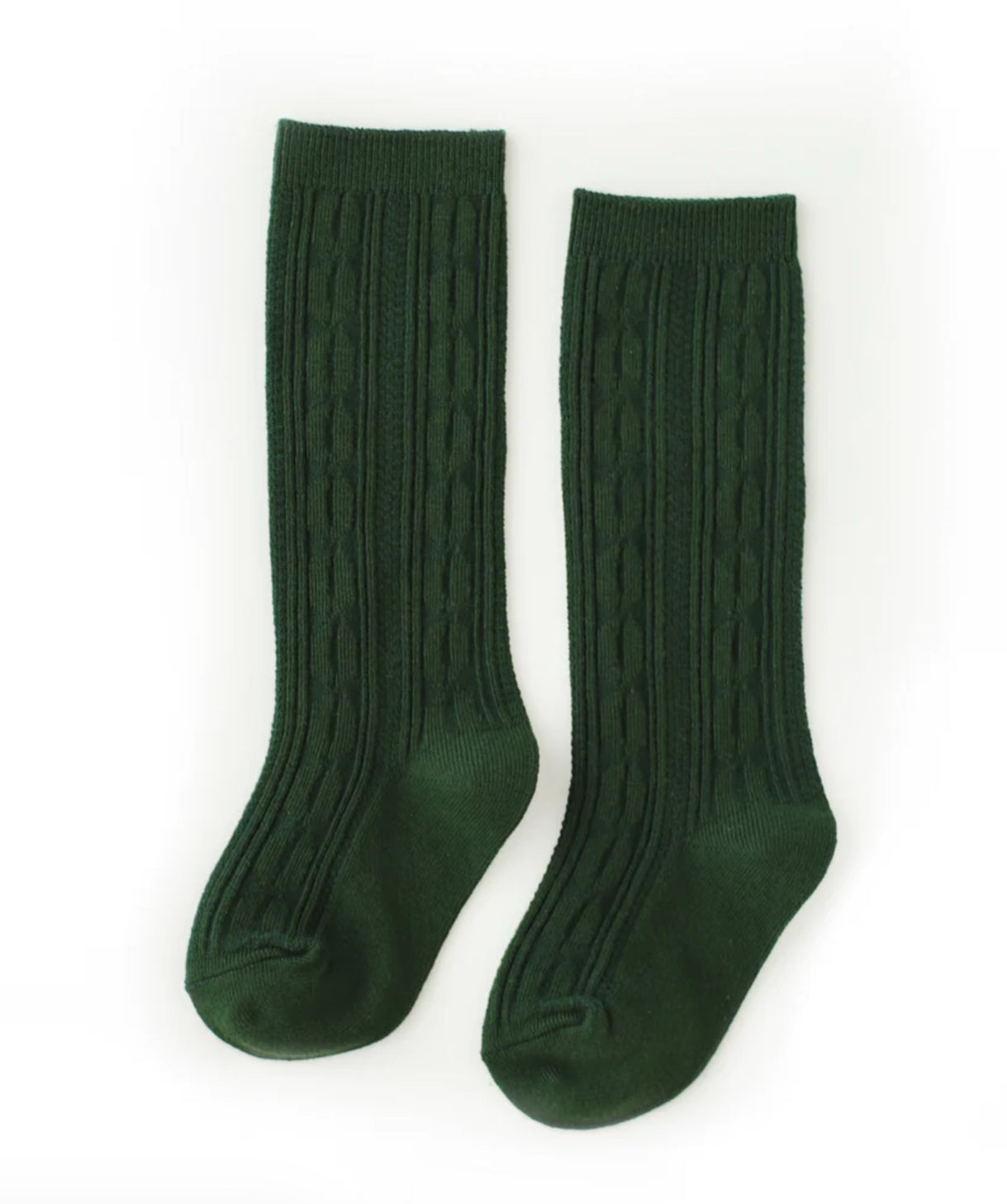 Stocking Co. Cable Knit Knee High Sock- Forest Green