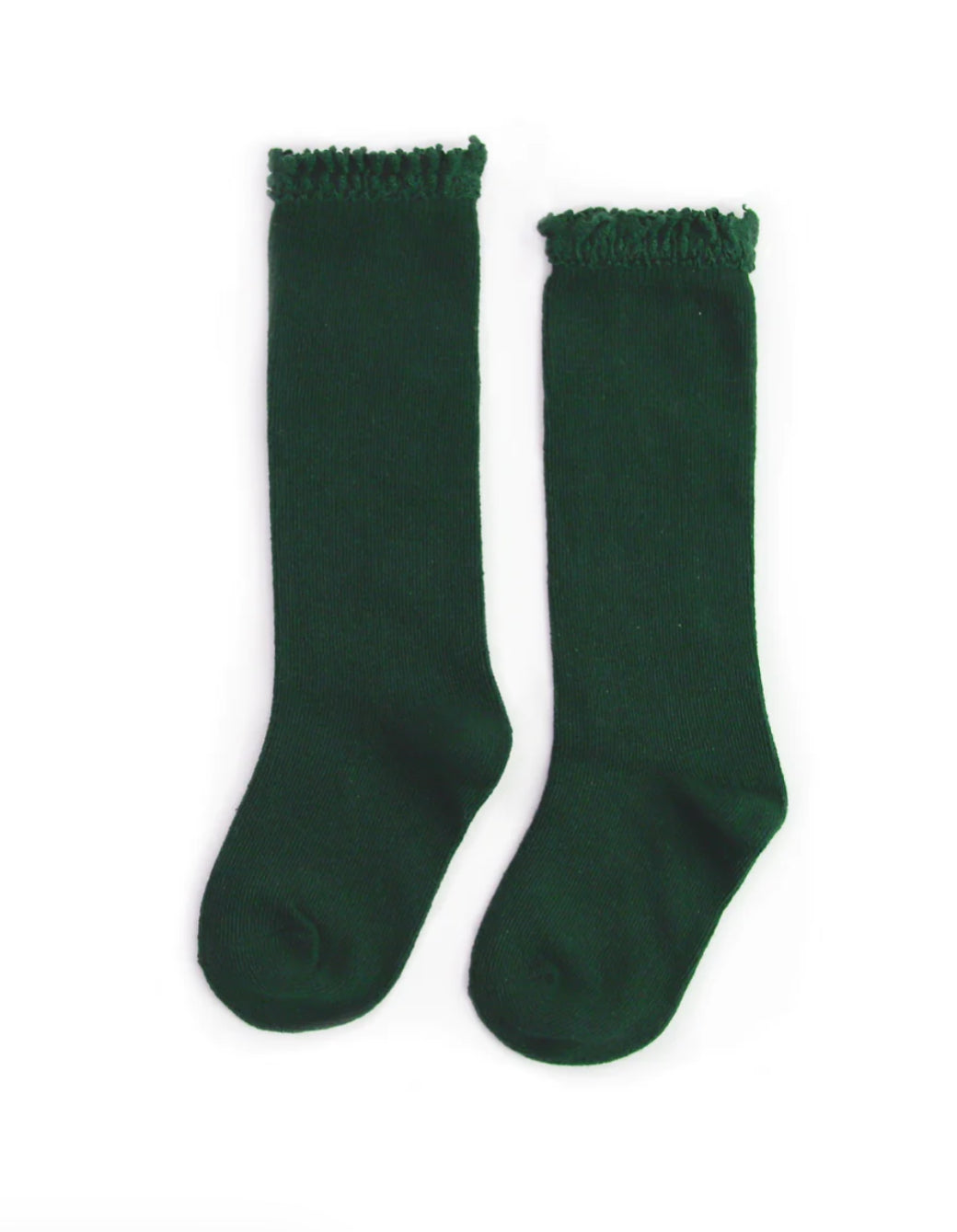 Little Stocking Co. Lace Top Knee High Sock - Forest