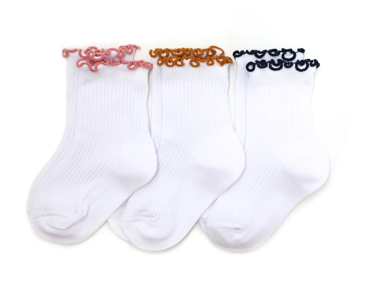 Little Stocking Co. Lettuce Top Midi Sock - 3-Pack - Recess