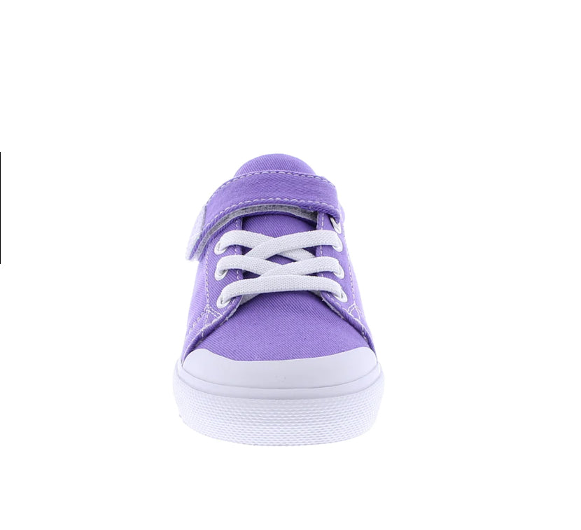 Footmates Jordan - Purple Canvas Velcro