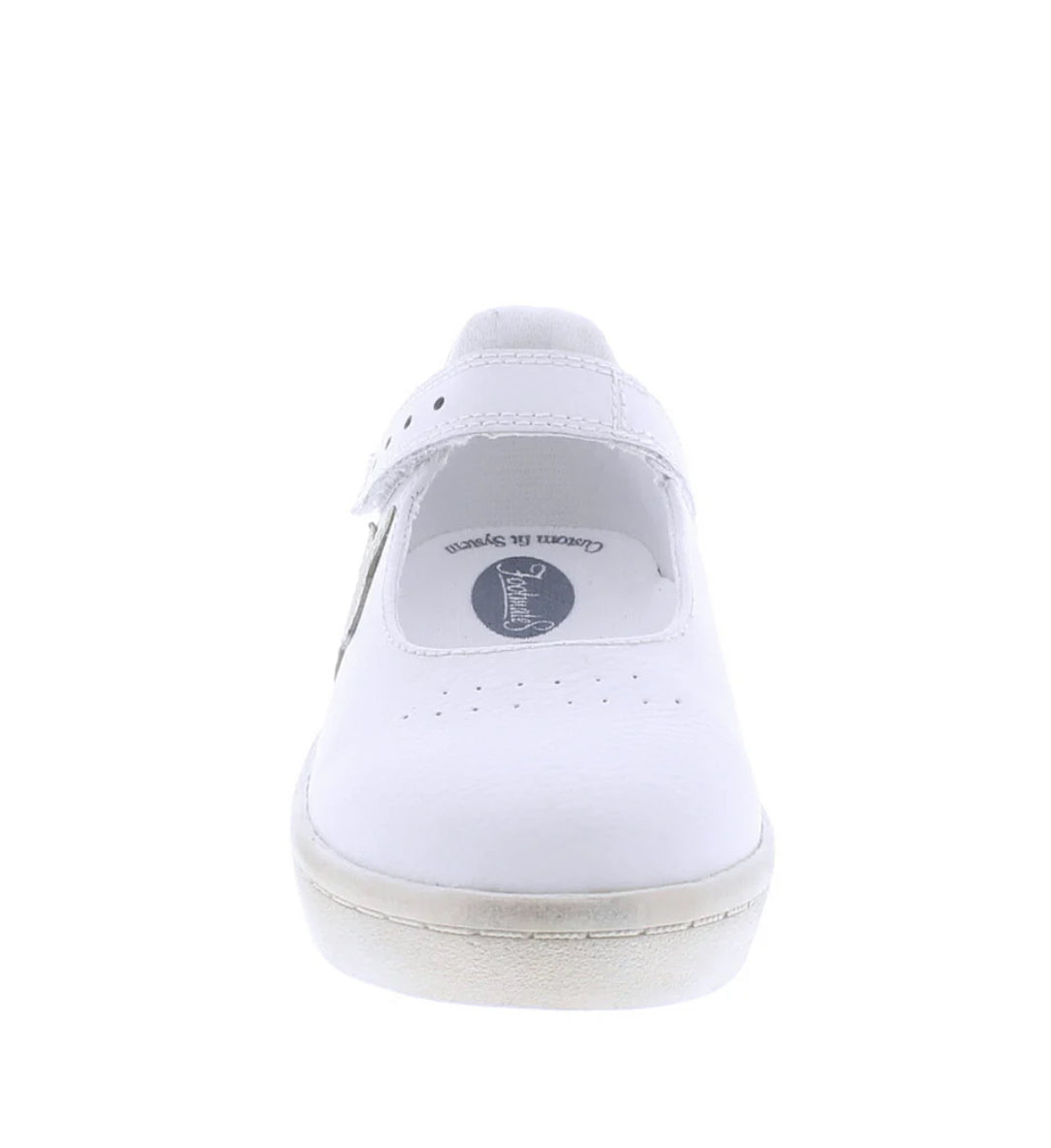 Footmates Stella - White Leather with Gold Star