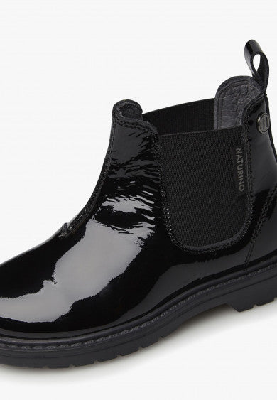 Naturino Piccadilly Patent Boot - Black