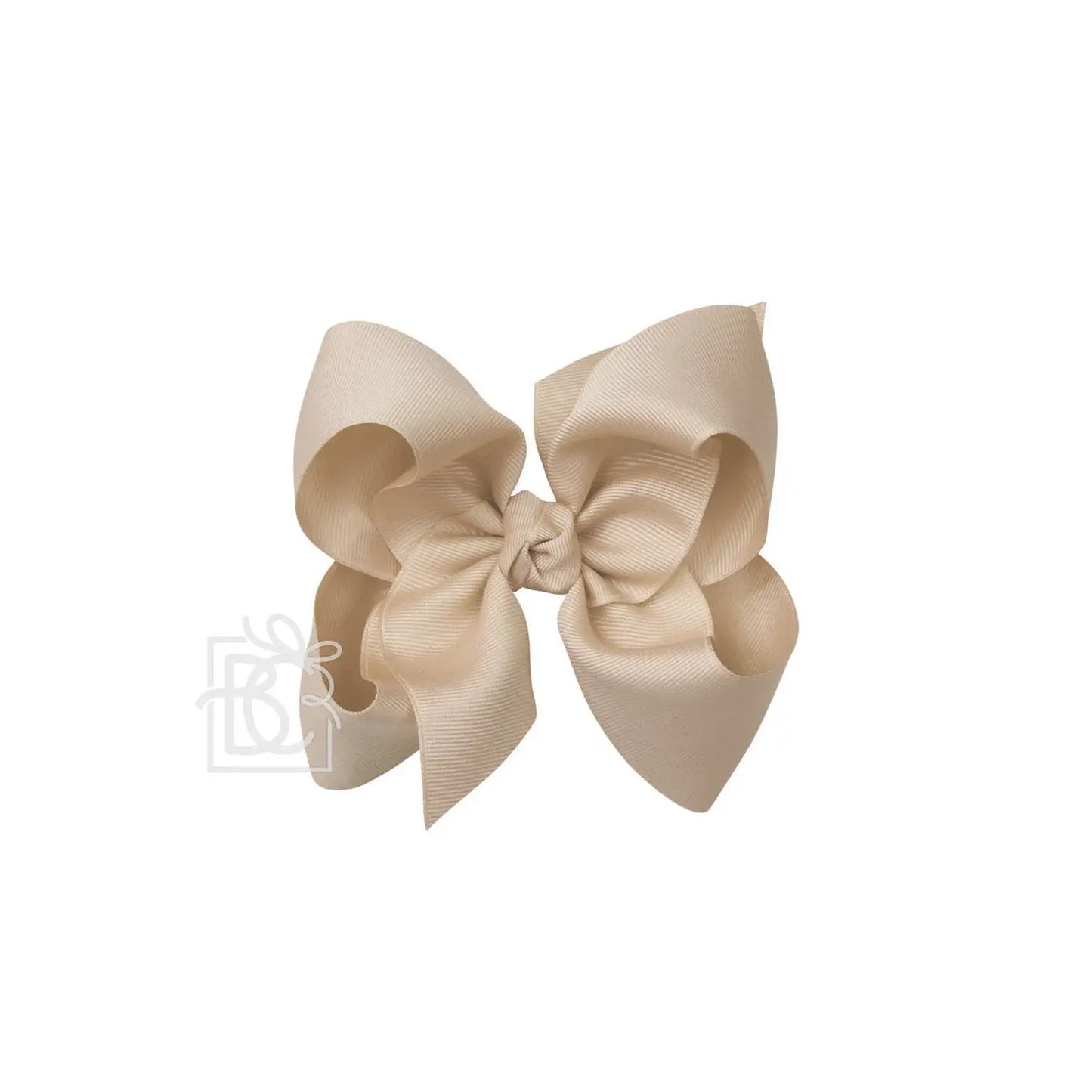 Beyond Creations 5.5” Huge Solid Bow - Oatmeal