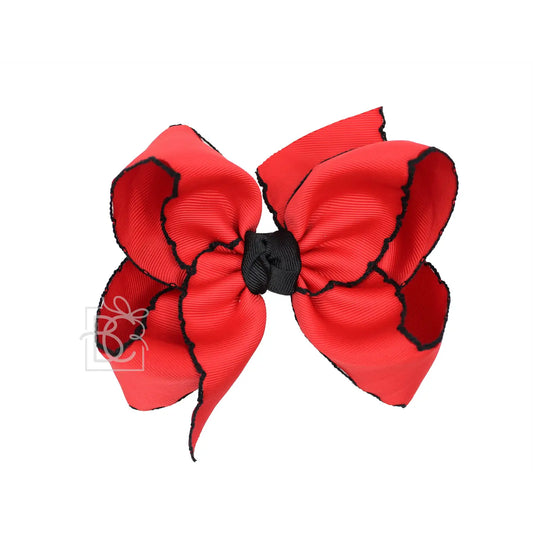 Beyond Creations Collegiate Crochet Bow - Red/Black