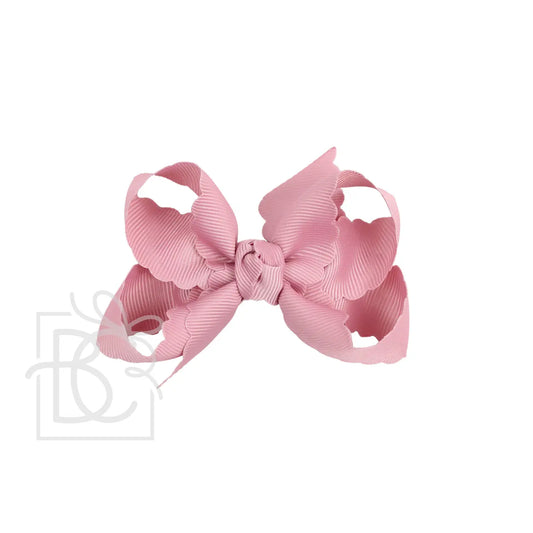 Beyond Creations 3.5” Medium Scalloped Bow - Mauve