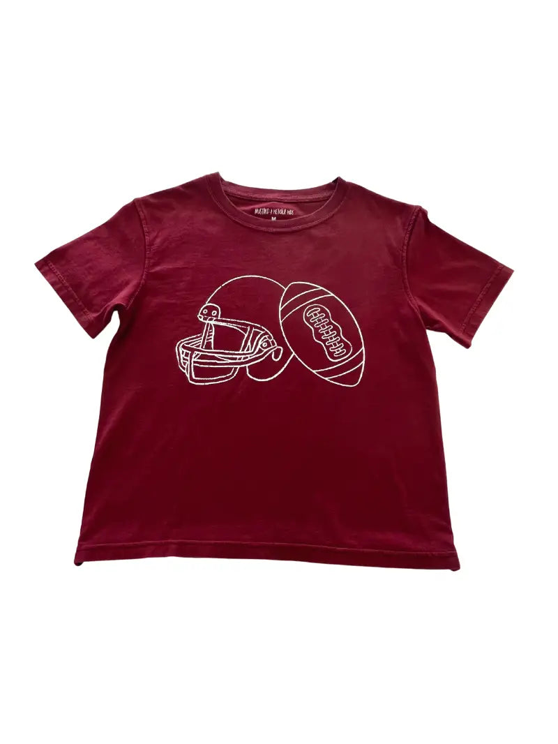 Mustard & Ketchup Kids Maroon Football and Helmet