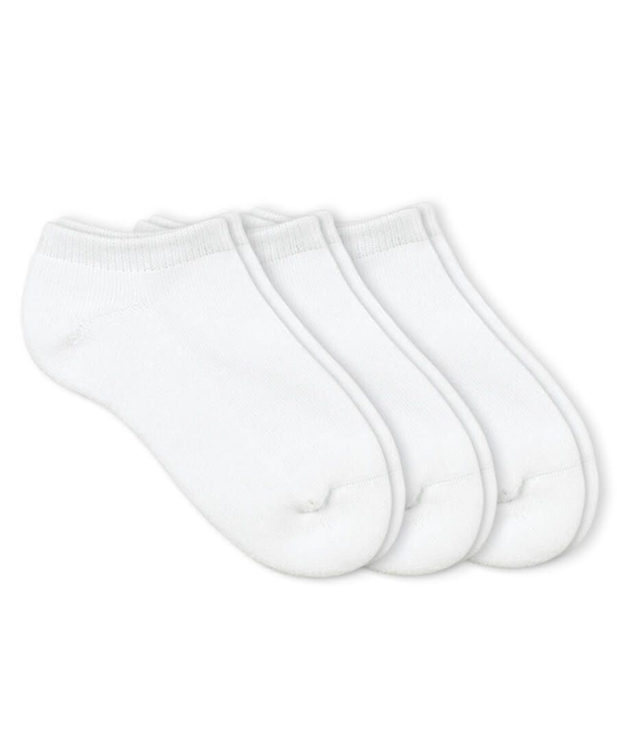 Jefferies smooth Toe Sport Low Cut Socks - 3 pair pack - White -31173