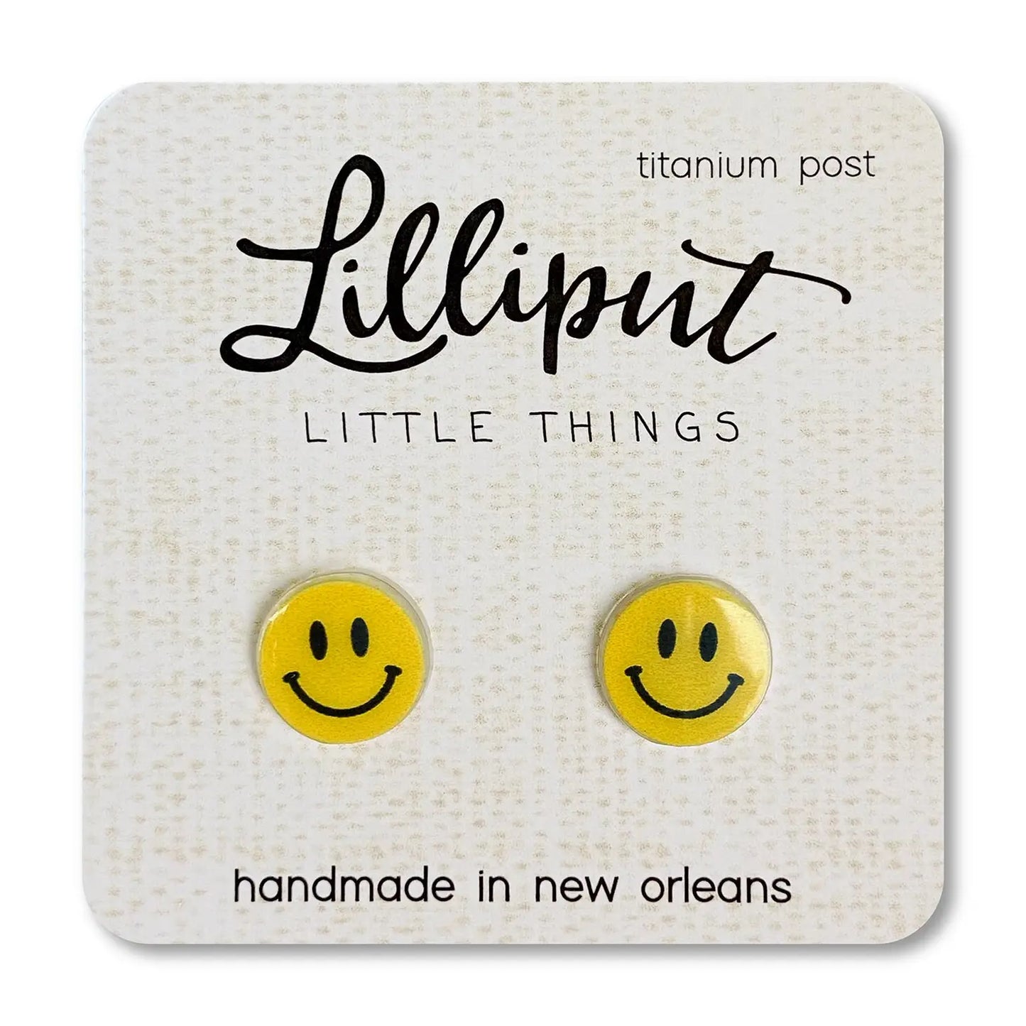 Lilliput Little Things Earrings - smiley face