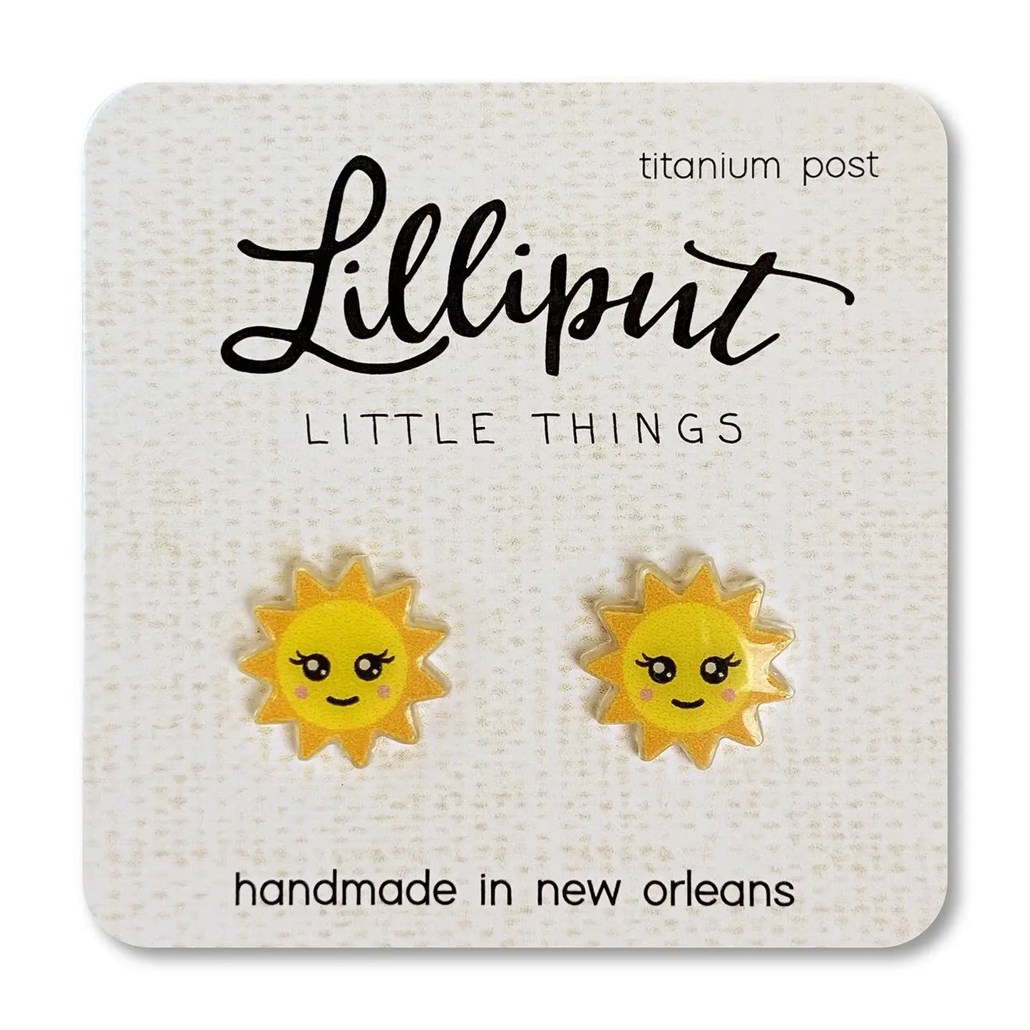 Lilliput Little Things Earrings - smiley sunshine