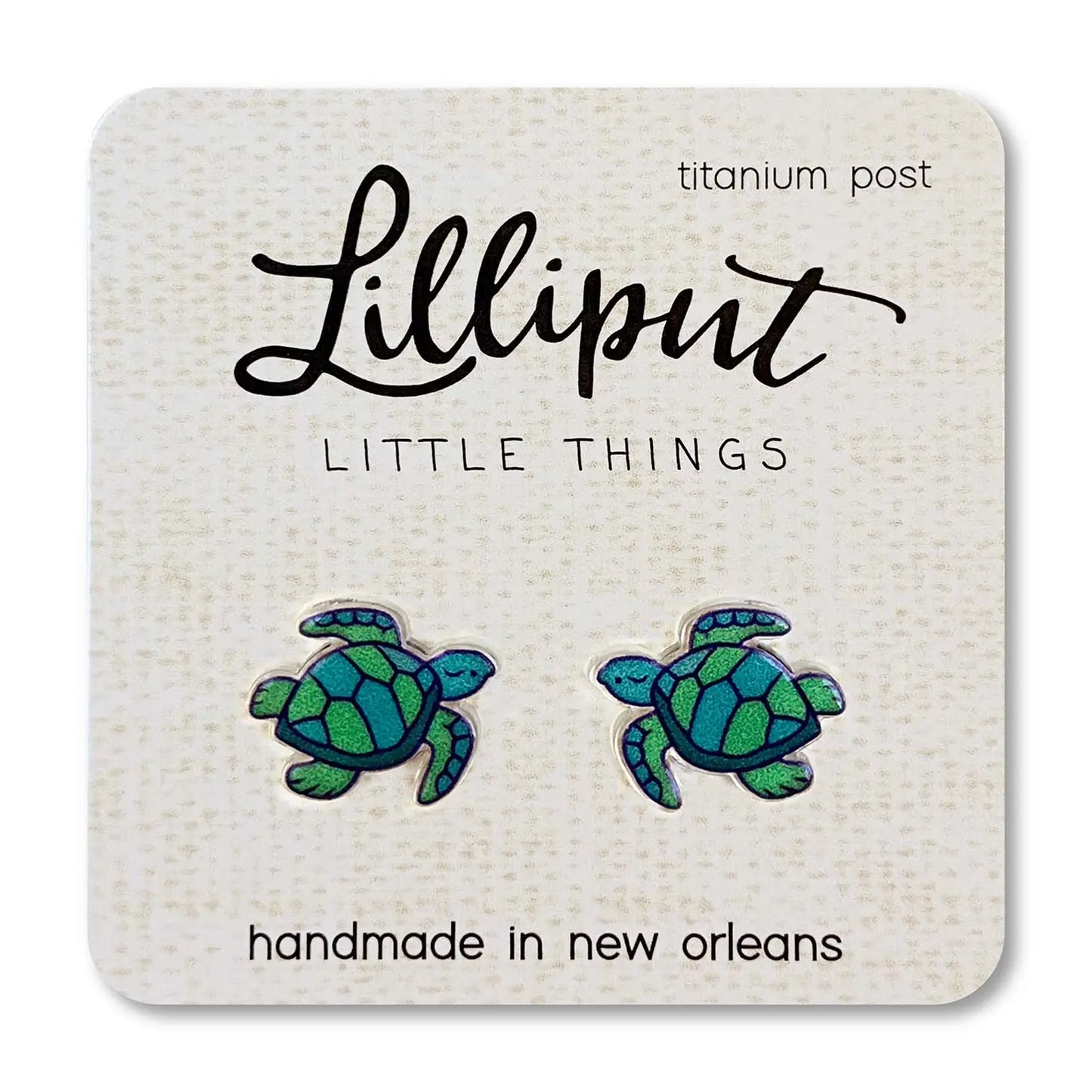 Lilliput Little Things Earrings - Turtle