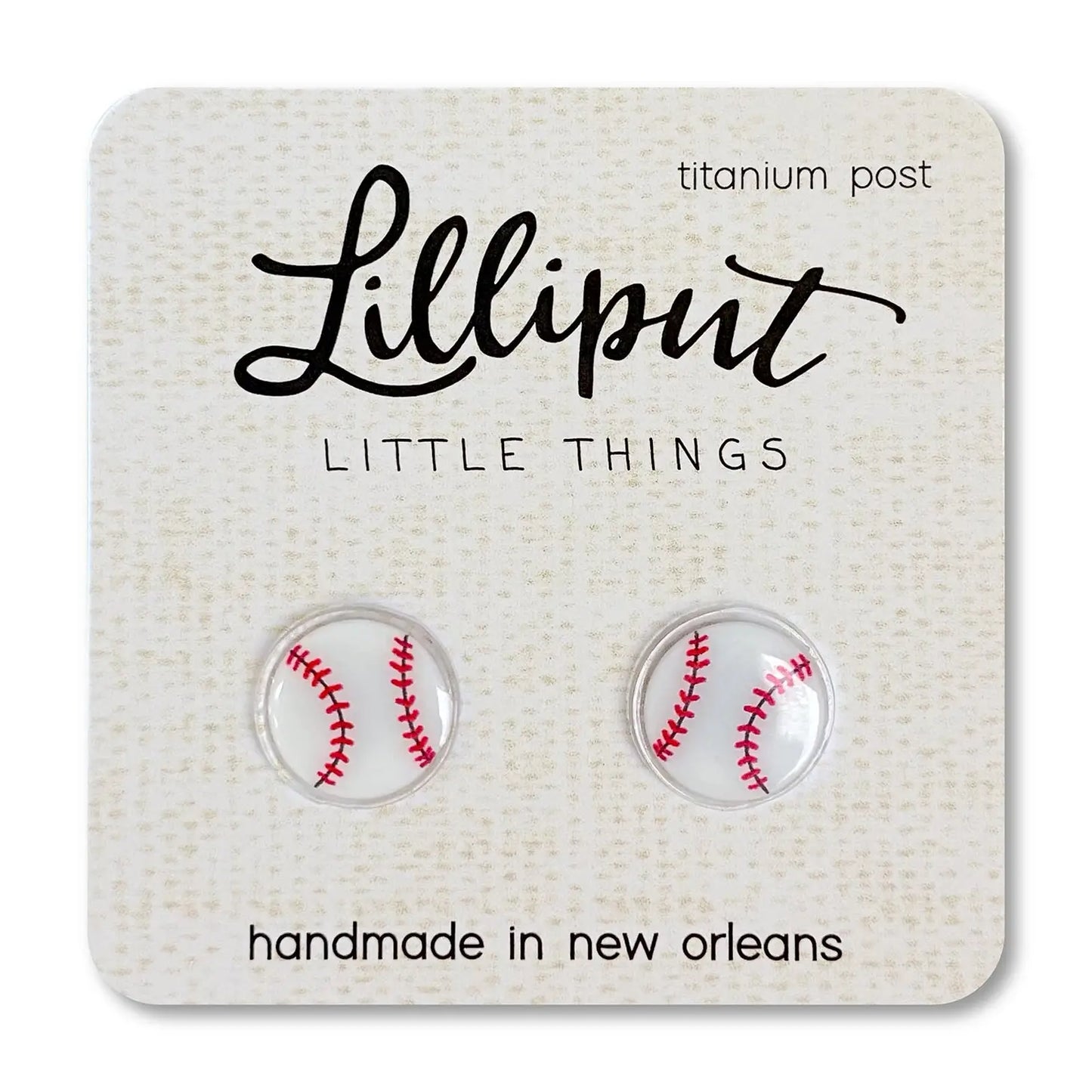 Lilliput Little Things Earrings - Baseball