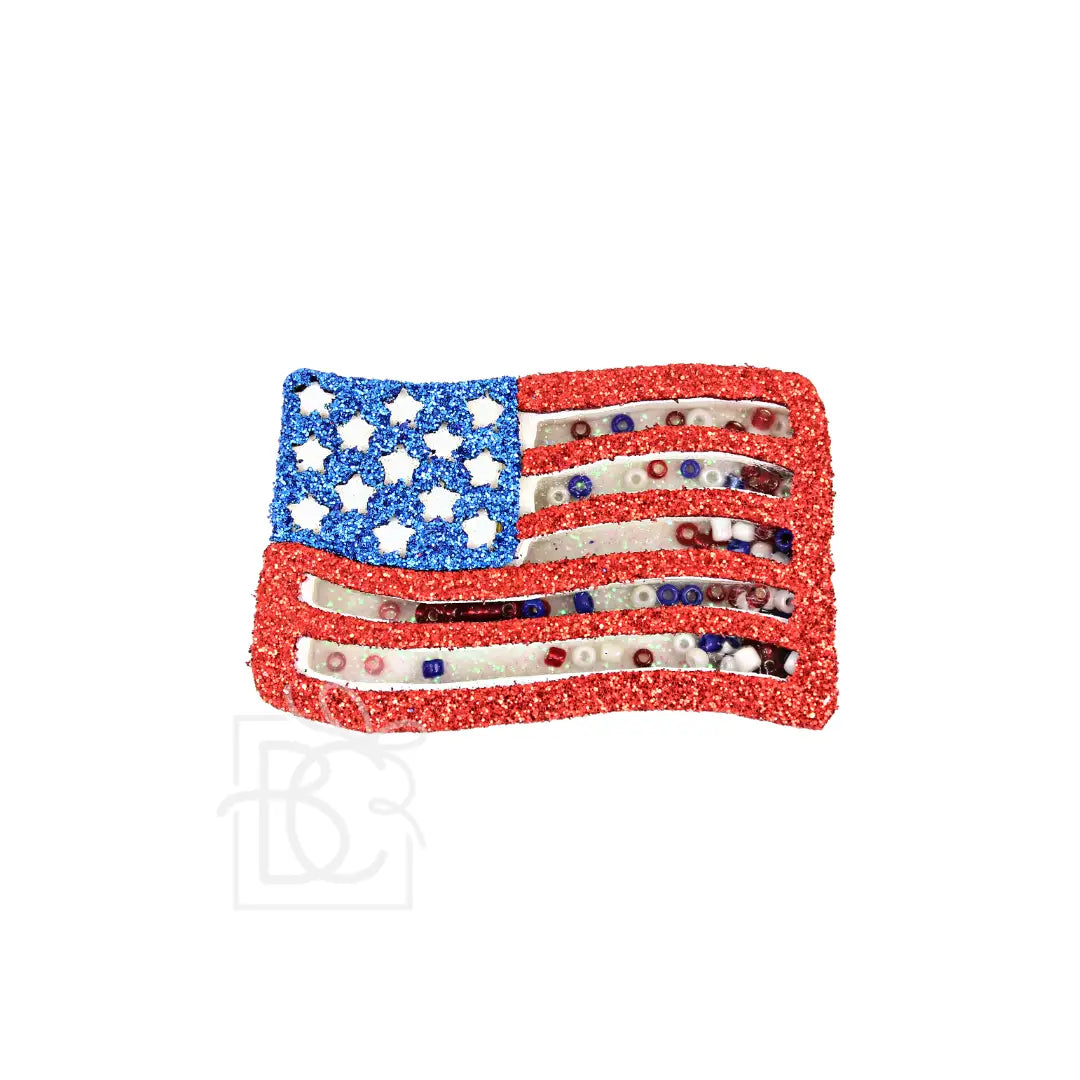 Beyond Creations - American Flag Shaker Bow Clip