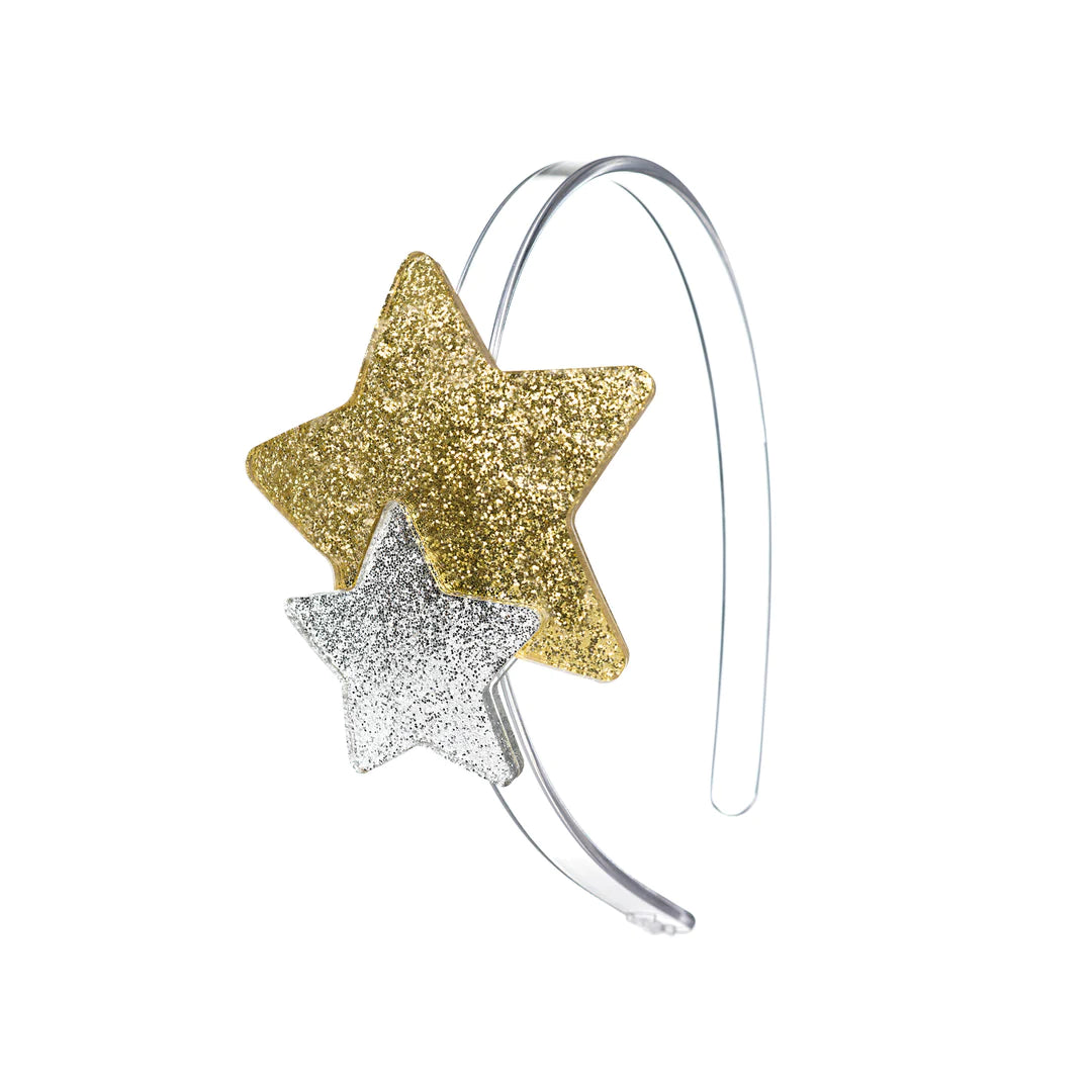 Lilies and Roses - Gold & Silver Star Headband