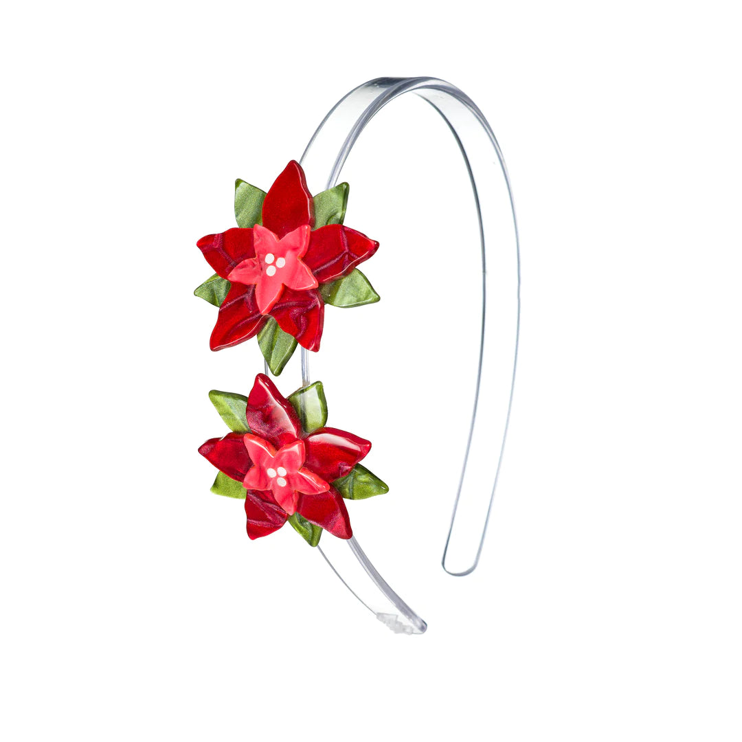 Lilies and Roses - Pointsettia Pearlized Headband