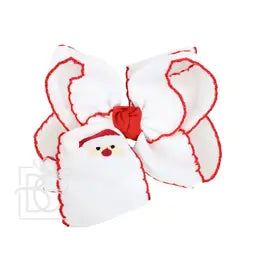 Beyond Creations Embroidered Crochet Bow - Red Santa