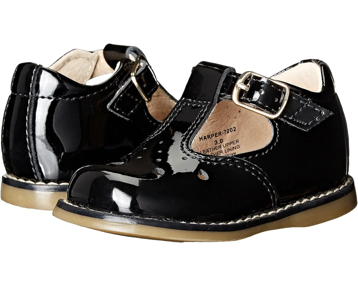 Footmates Harper- Black Patent