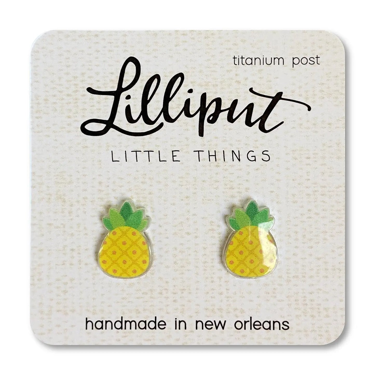 Lilliput Little Things Earrings - Pineapple