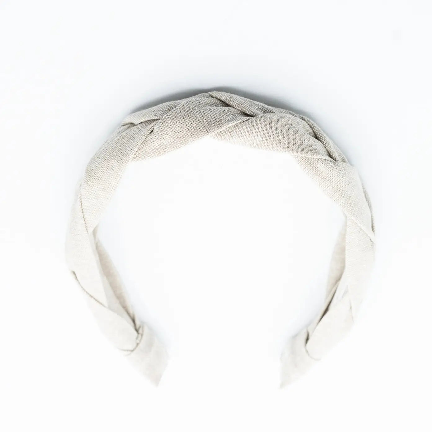 Maddie & Me Knotted Headband - Natural Linen Flax-Braid