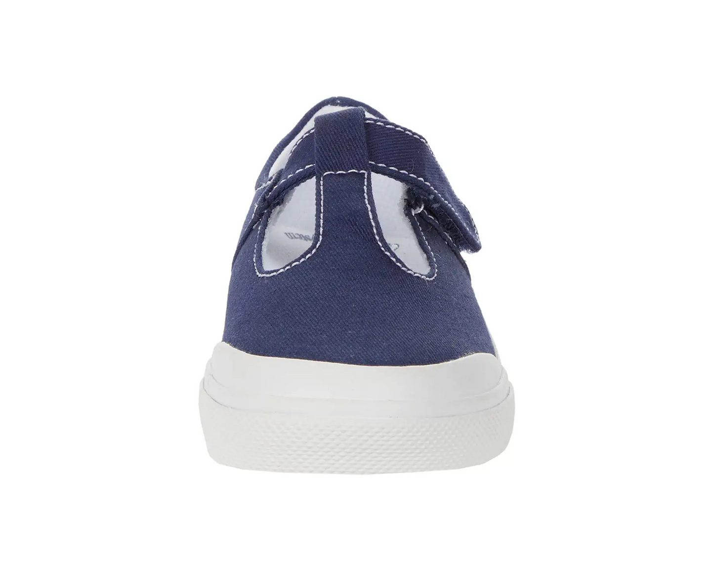 Footmates Drew- Navy Canvas T-Strap