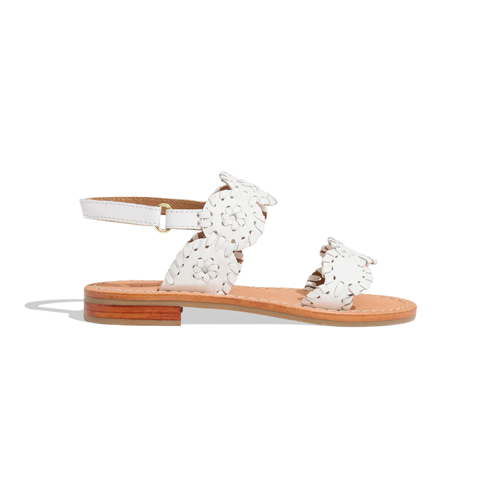 Jack Rogers Toddler Lauren Flat Sandals - White