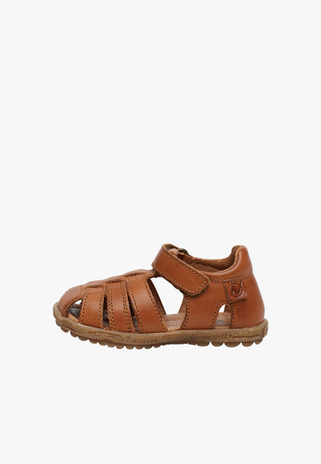 Naturino See Nappa Spazz Semi-Closed Sandal - Cognac