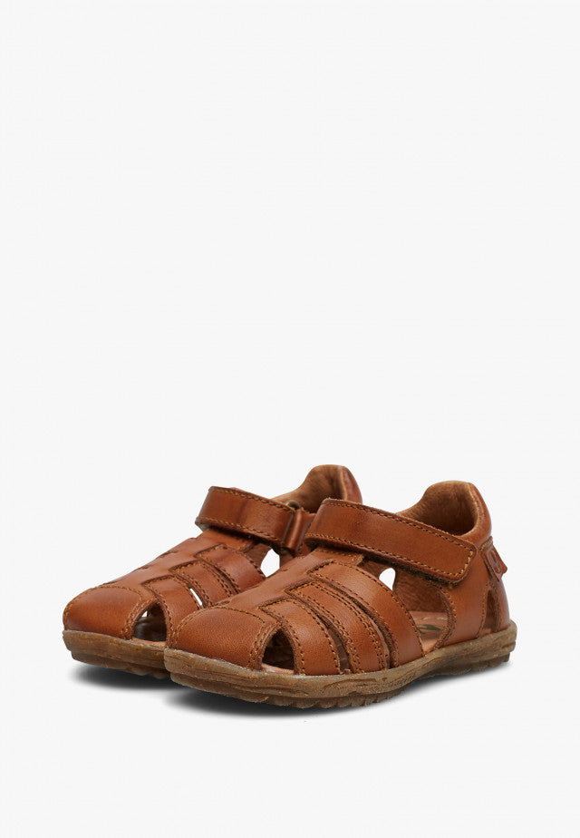 Naturino See Nappa Spazz Semi-Closed Sandal - Cognac