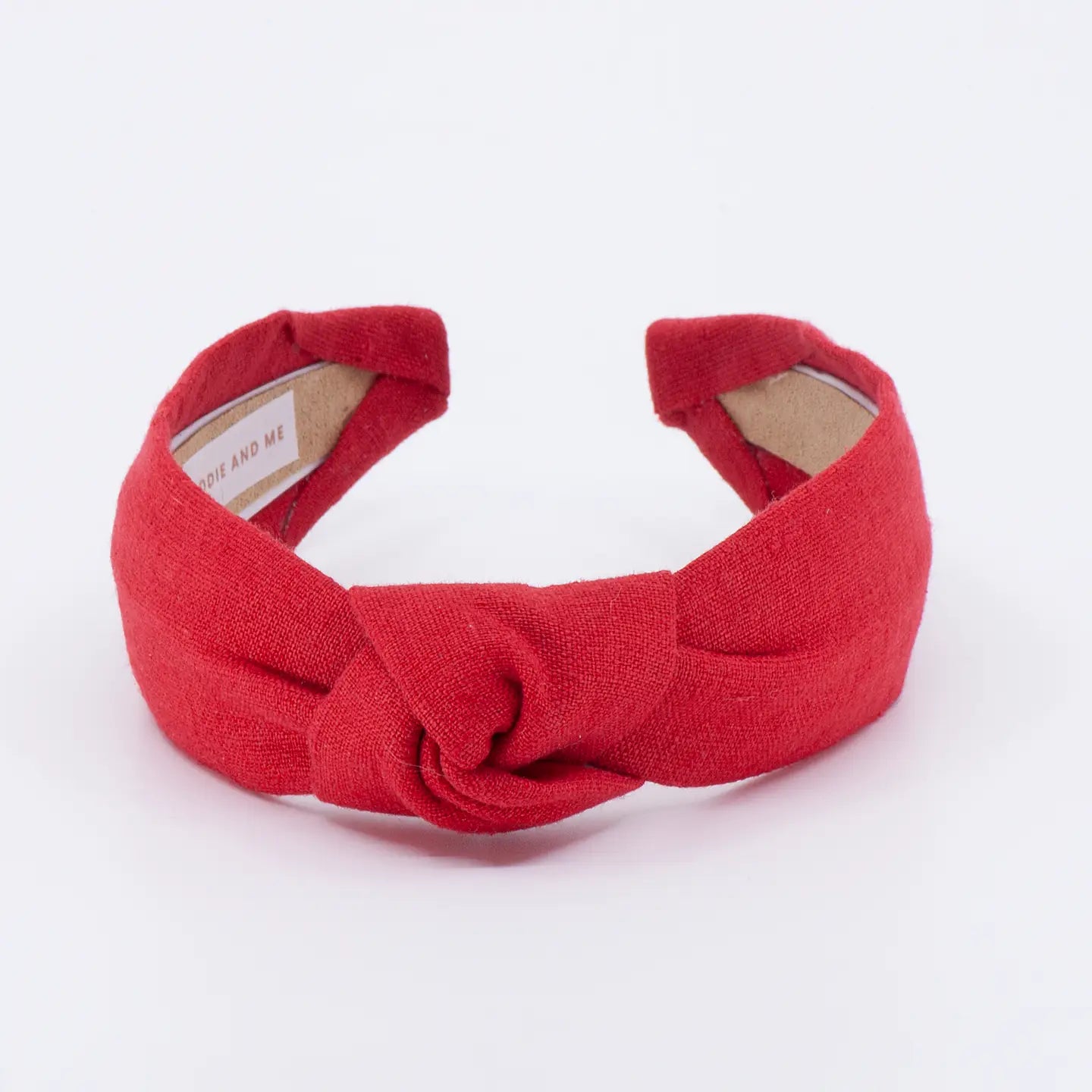 Maddie & Me Knotted Headband - Poppy Red Linen Knotted Headband