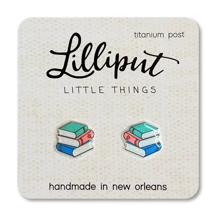 Lilliput Little Things Earrings - Book Stack