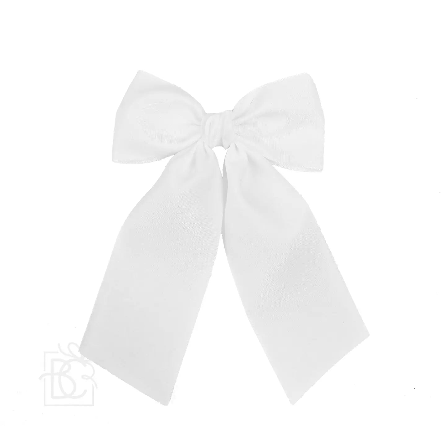 Beyond Creations 4.5” Satin Bow - White