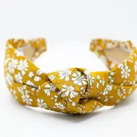 Maddie & Me Knotted Headband - Mustard Liberty Knot