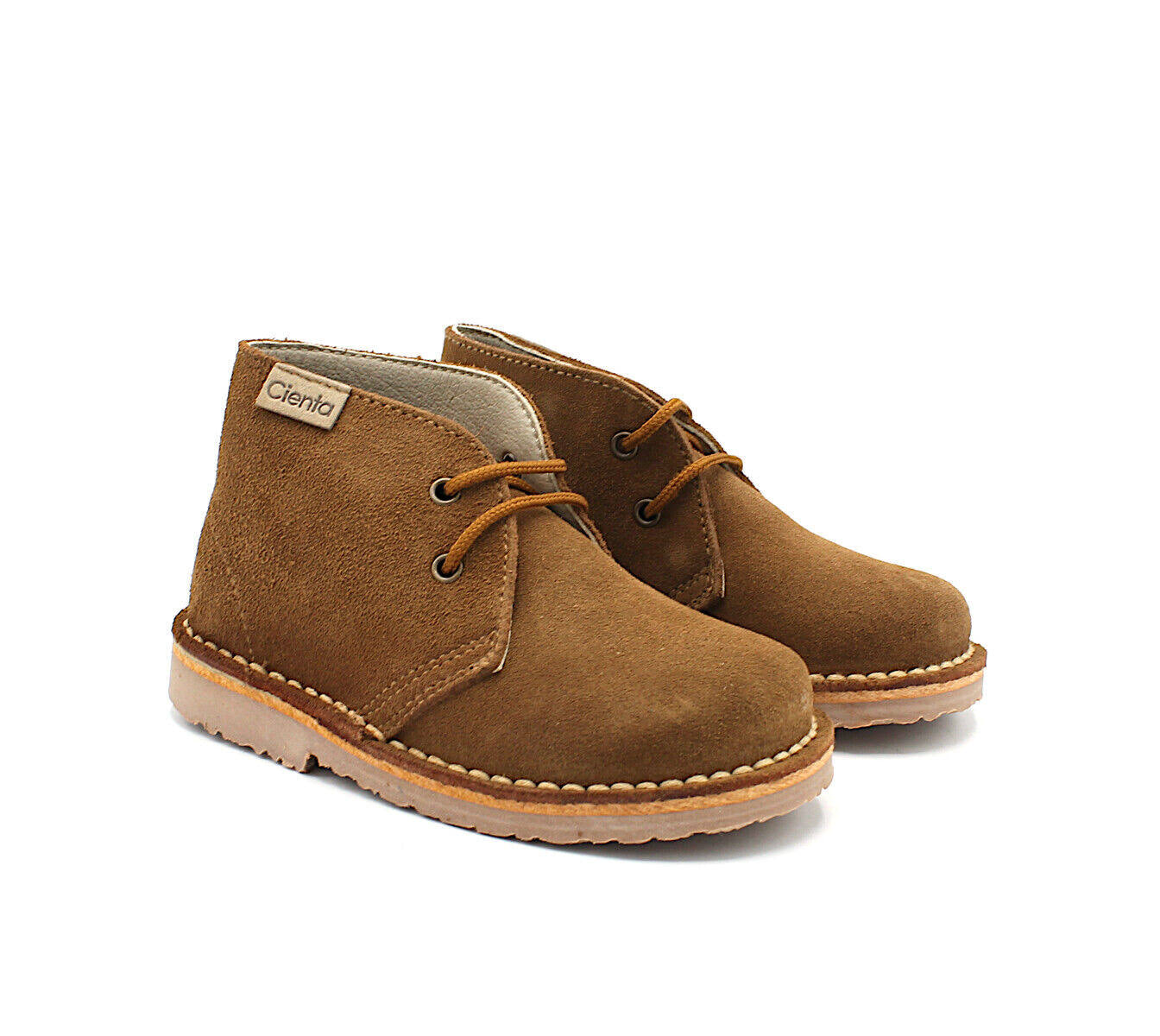 Cienta Tan Suede Lace Up Boot