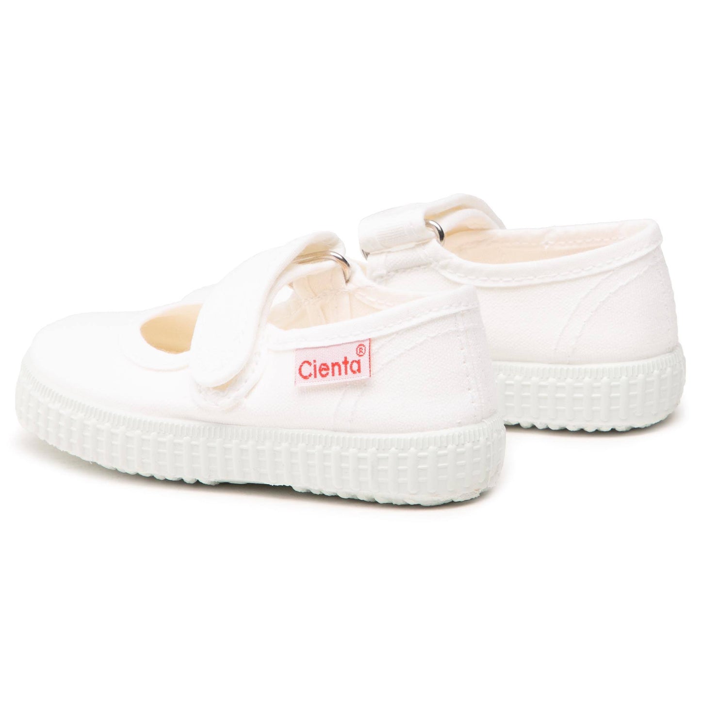 Cienta Velcro Mary Jane - White