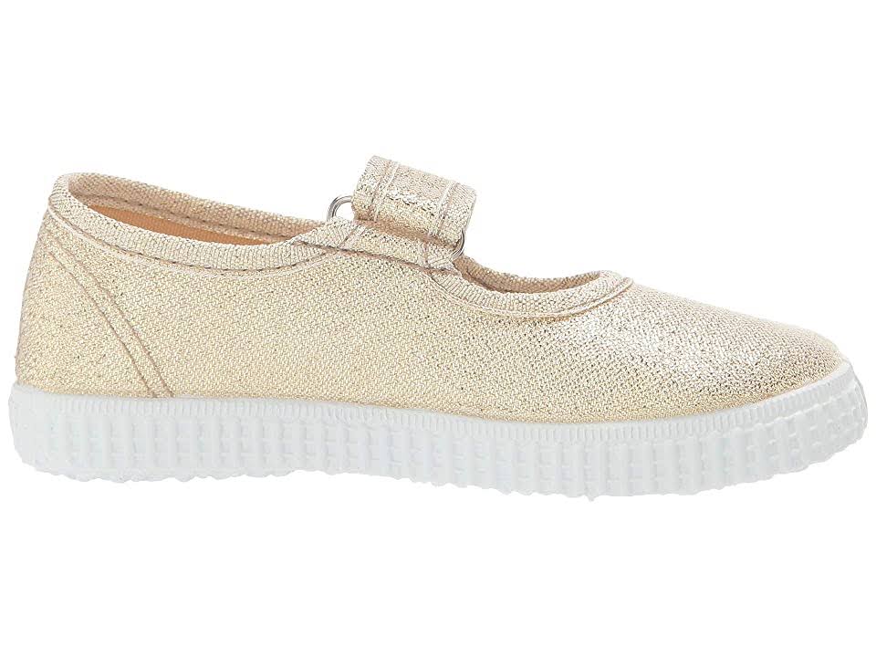 Cienta Velcro Mary Jane - Gold Sparkle