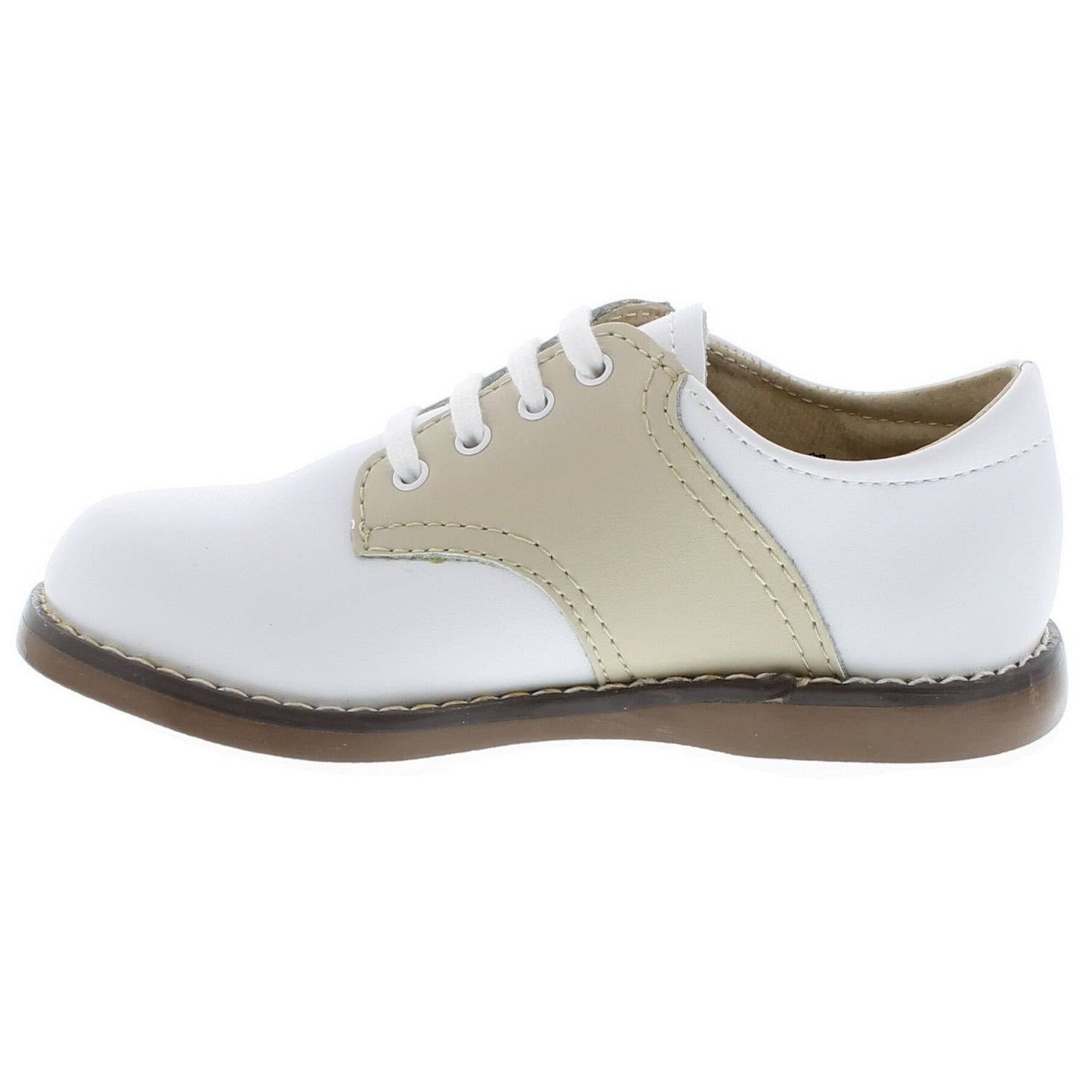 Footmates Cheer Saddle Shoe - Ecru & White