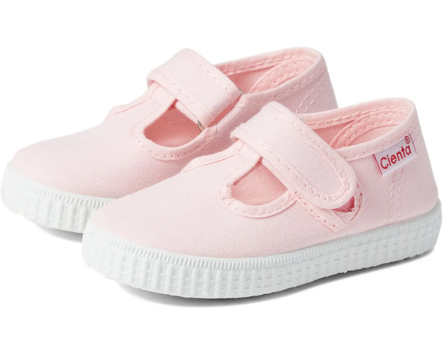 Cienta Velcro T-Strap - Pink