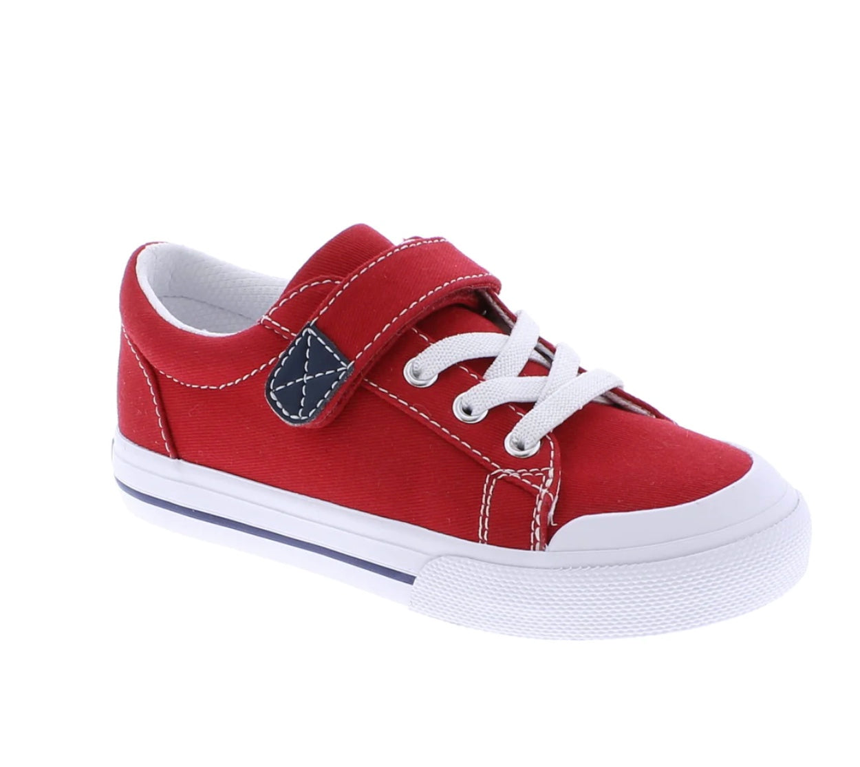 Footmates Jordan - Red Canvas Velcro