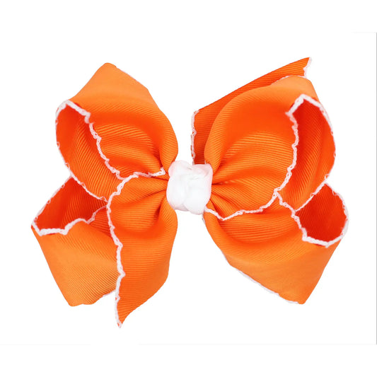 Beyond Creations Collegiate Crochet Bow - Orange/White