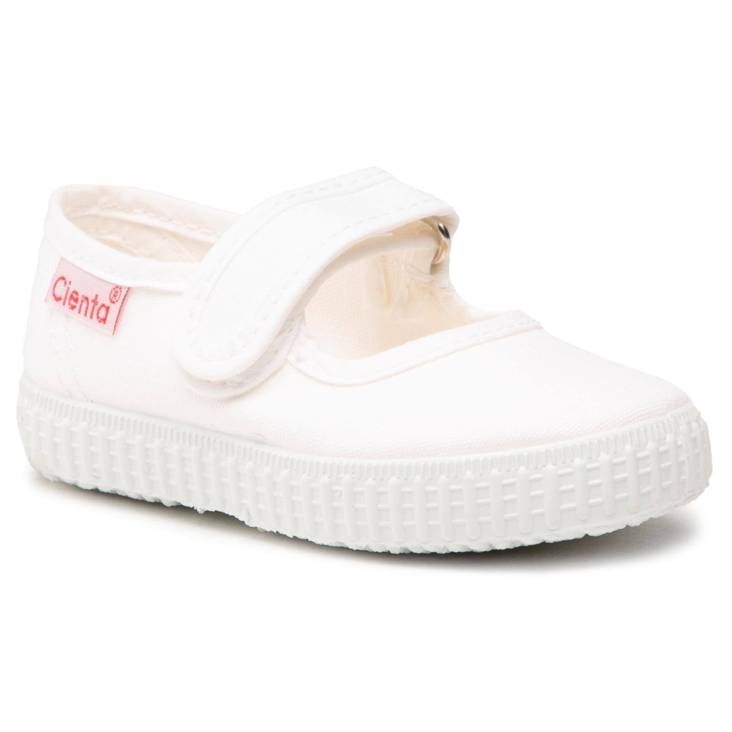 Cienta Velcro Mary Jane - White