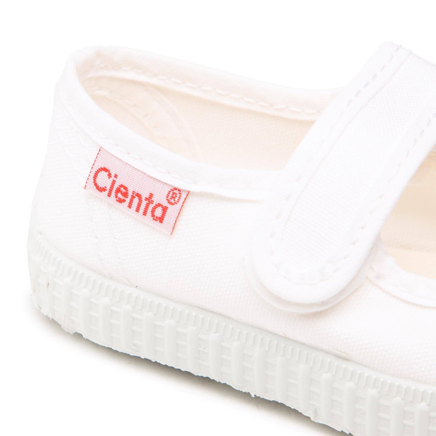 Cienta Velcro Mary Jane - White