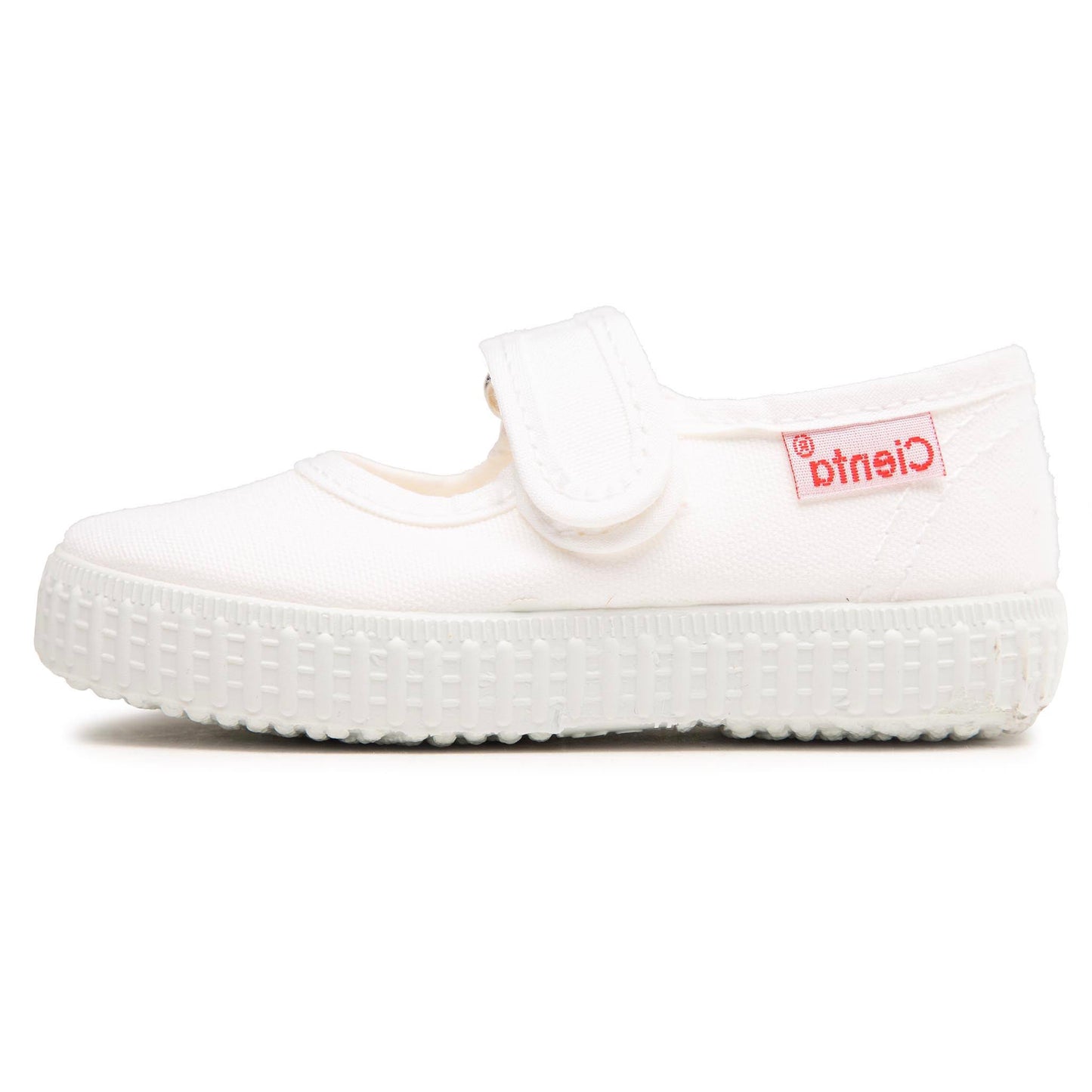 Cienta Velcro Mary Jane - White