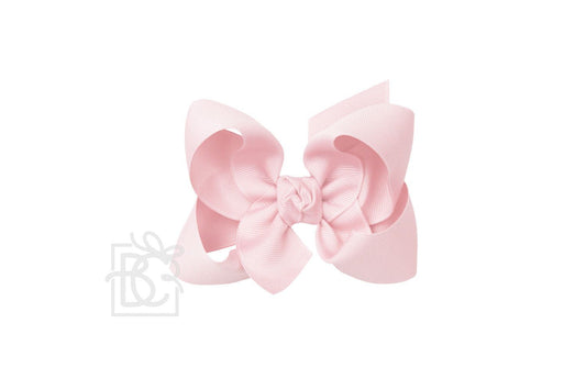 Beyond Creations 4.5” Large  Solid Bow - Light Pink