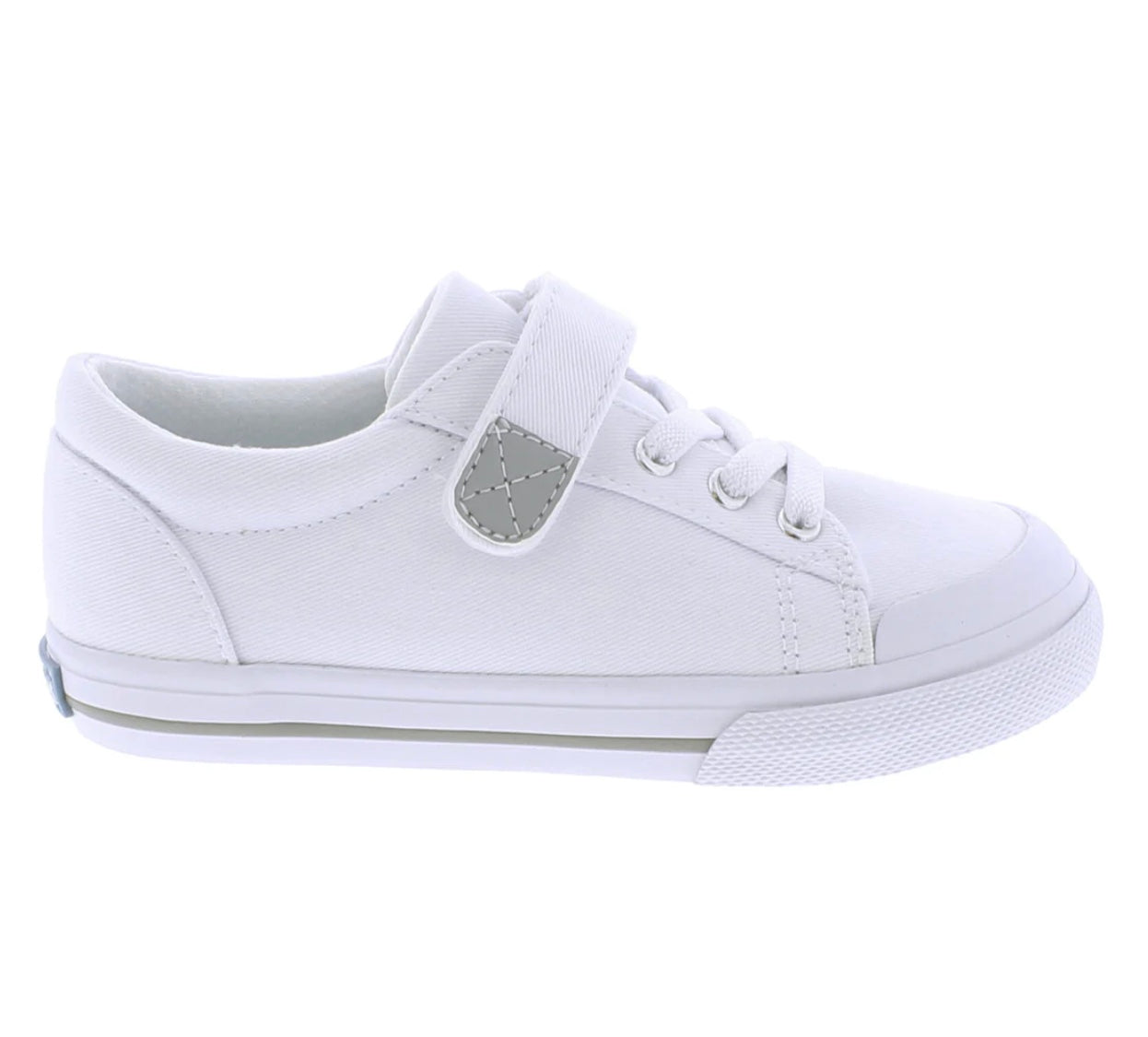 Footmates Jordan - White Canvas Velcro