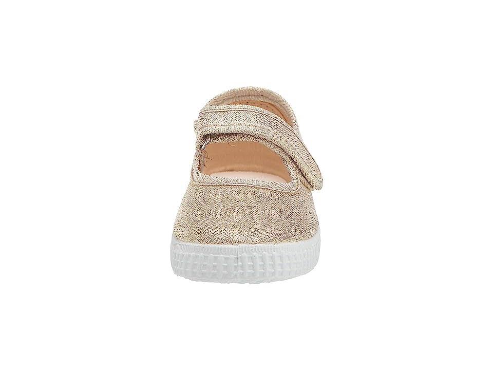 Cienta Velcro Mary Jane - Gold Sparkle