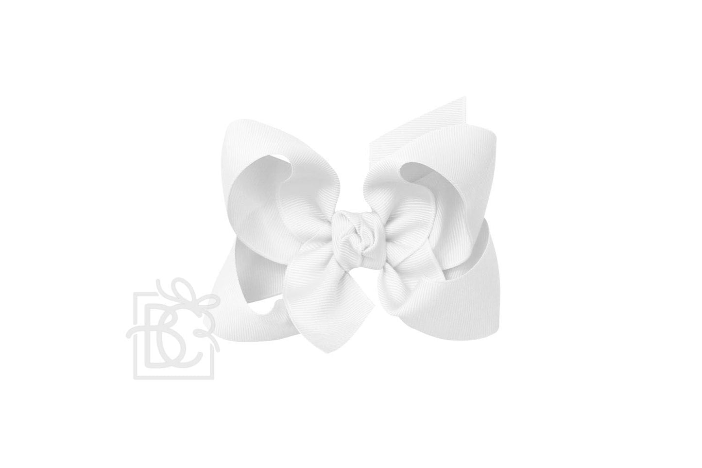 Beyond Creations 4.5” Large Solid Bow - White