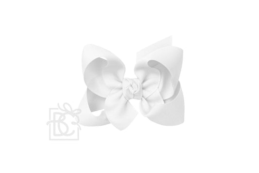 Beyond Creations 4.5” Large Solid Bow - White