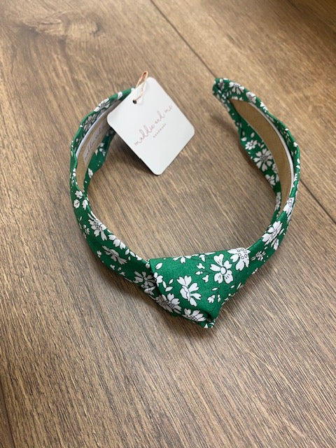 Maddie & Me Knotted Headband - Green Capel Floral