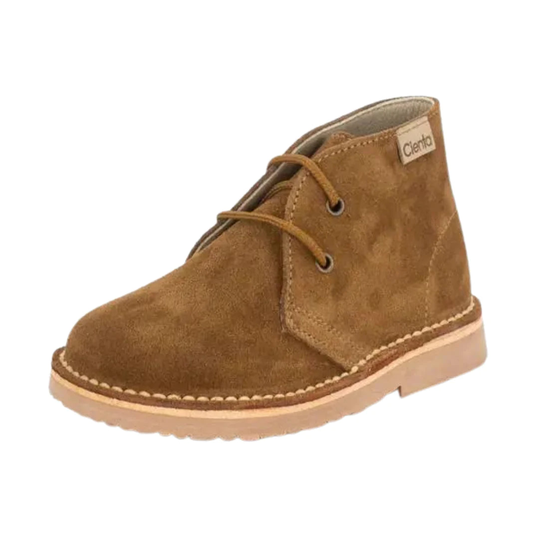 Cienta Tan Suede Lace Up Boot