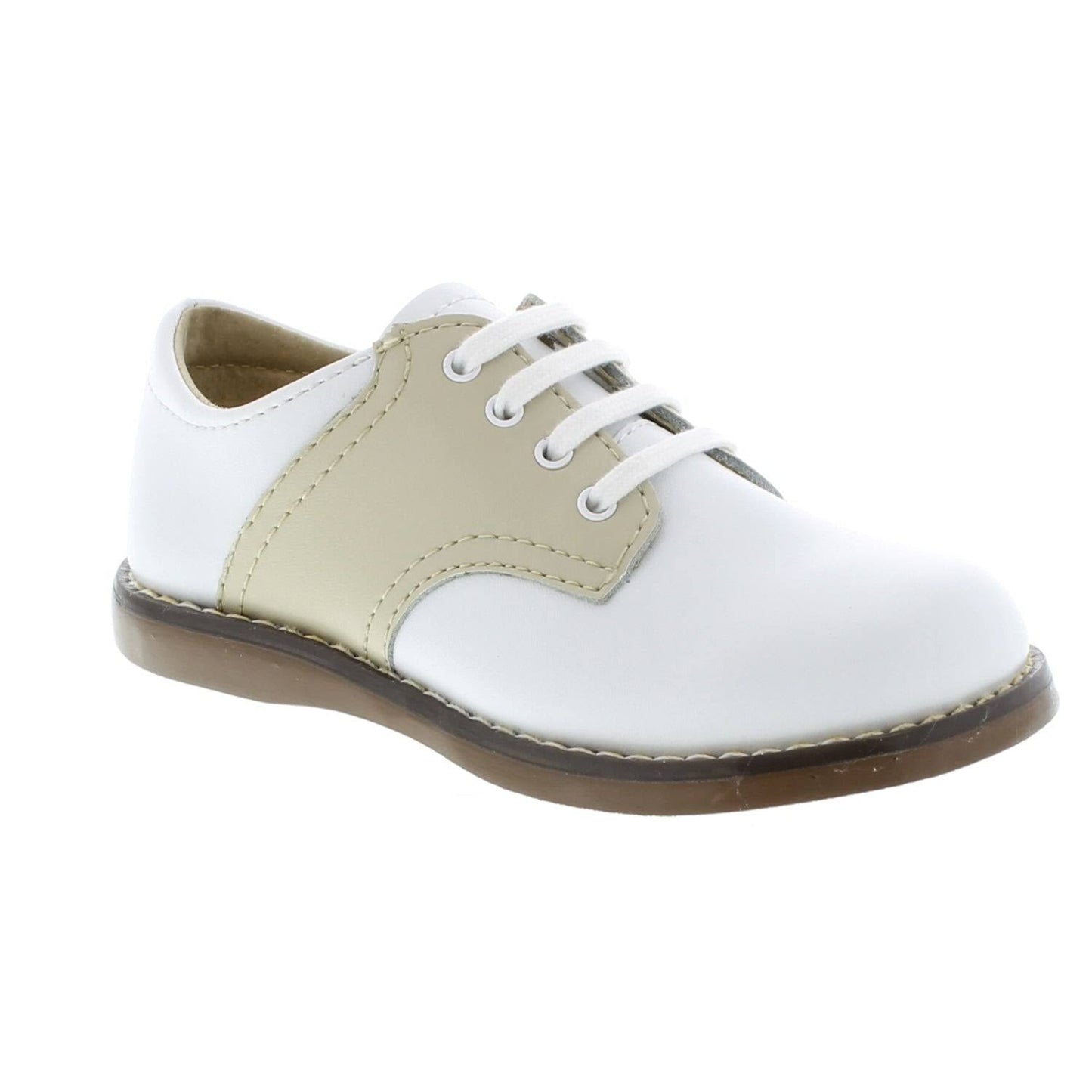 Footmates Cheer Saddle Shoe - Ecru & White