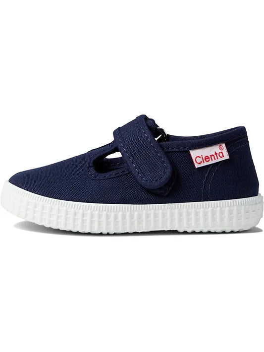 Cienta Velcro T-Strap - Navy